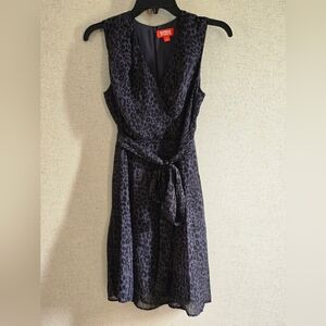 Kirna Zabete Black Leopard Midi Dress - Size 4